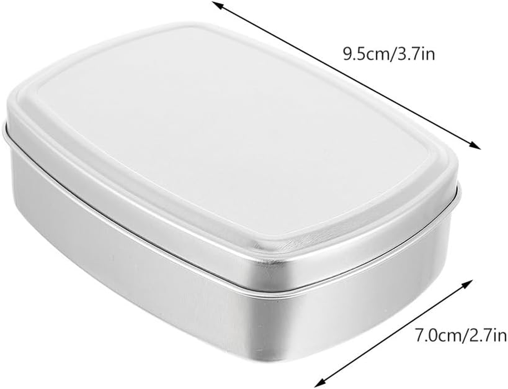 DECHOUS 2 Pcs Aluminum Soap Case Metal Bar Soap Holder with Lid Portable Travel Soap Container Cosmetic Containers Soap Boxes for Home Travel 120Ml image number 6