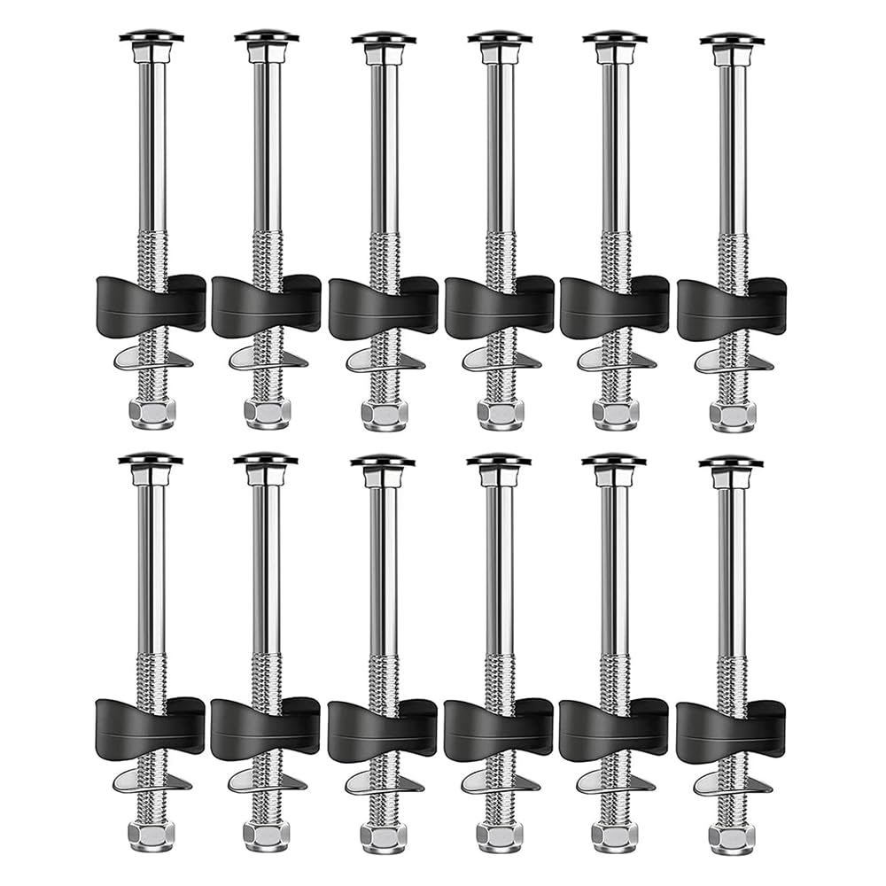 NYGHMY 12 PCS Trampoline Screws | Long Replacement Bolts & Nuts | Anti-Loose Bolts and Nuts | Trampoline Accessories Stability Tools | 3" Length image number 6