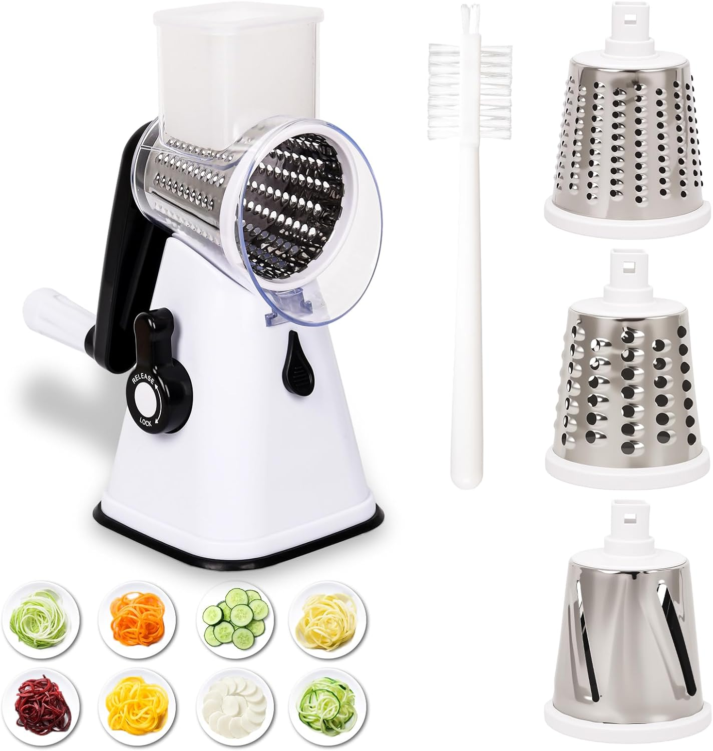 Globalshop Home Table Top Drum Cheese Grater with 3 Blades and Powerful Anti-Slip Suction Base; Safe for Your Hands image number 3