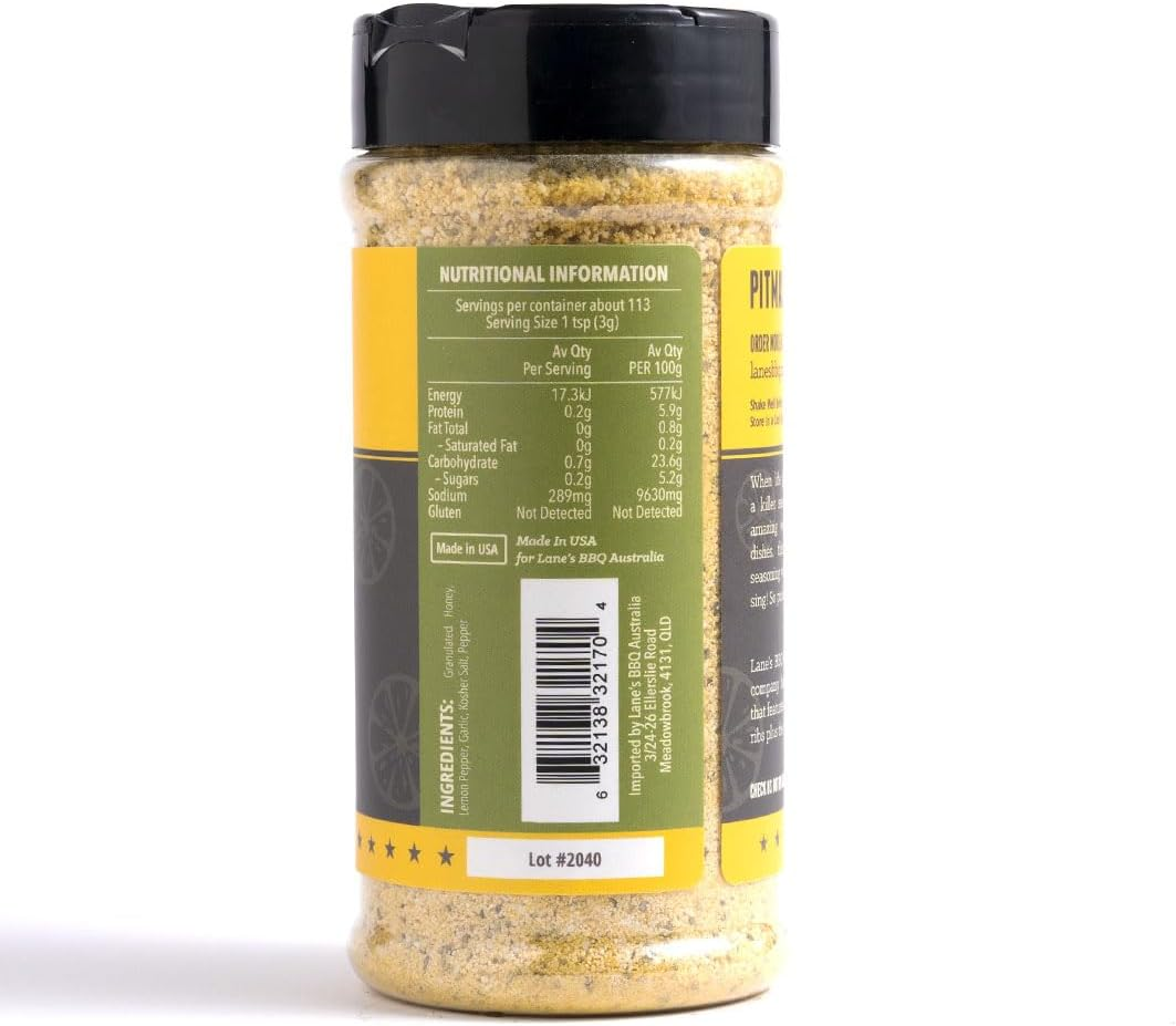 Lane'S BBQ Australia Sweet Lemon Pepper Rub 340 G image number 5