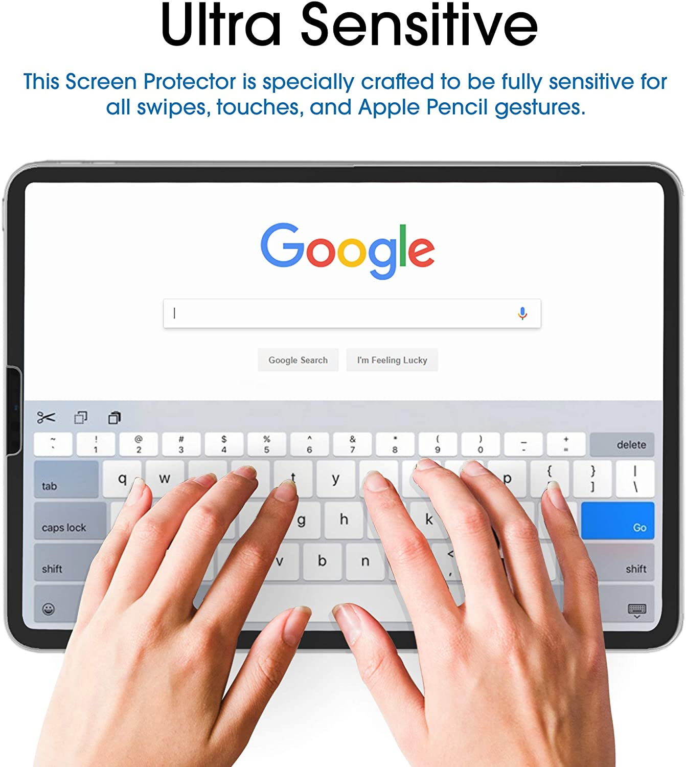 Amfilm (2 Pack) Compatible with Ipad Air 5/Air 4, Ipad Pro 11 (11") Tempered Glass Screen Protector, Ultra Sensitive, Face ID & Apple Pencil Compatible image number 1