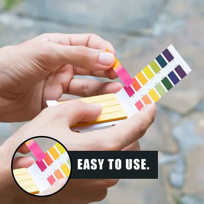 AIMALL PH Test Strips Litmus Paper Set for Saliva Urine Acid Alkaline Pool Liquid Indicator with 1-14 PH Scale for Accurate Testing of Water, Soil, and More