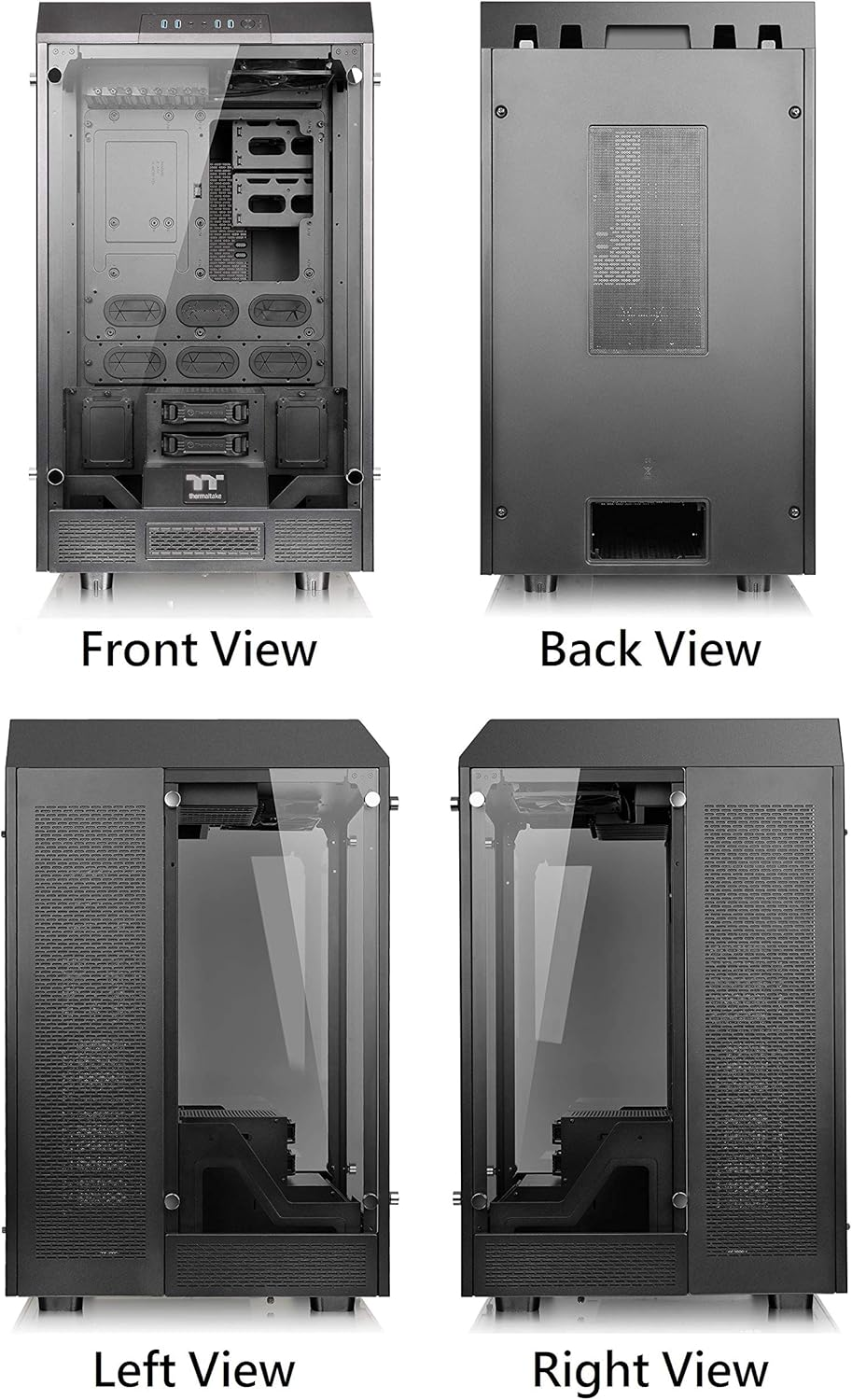 Thermaltake Tower 900 Black Edition Tempered Glass Fully Modular E-ATX Vertical Super Tower Computer Chassis CA-1H1-00F1WN-00 image number 4