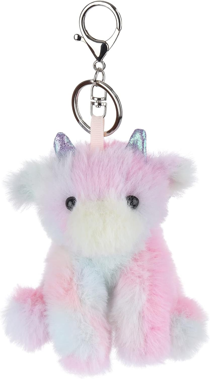 Apricot Lamb Cute Toys Plush Dragon Dinosaur Stuffed Animal Soft Keychain for Kids Bag, Purse, Backpack, Handbag (5 Inches)