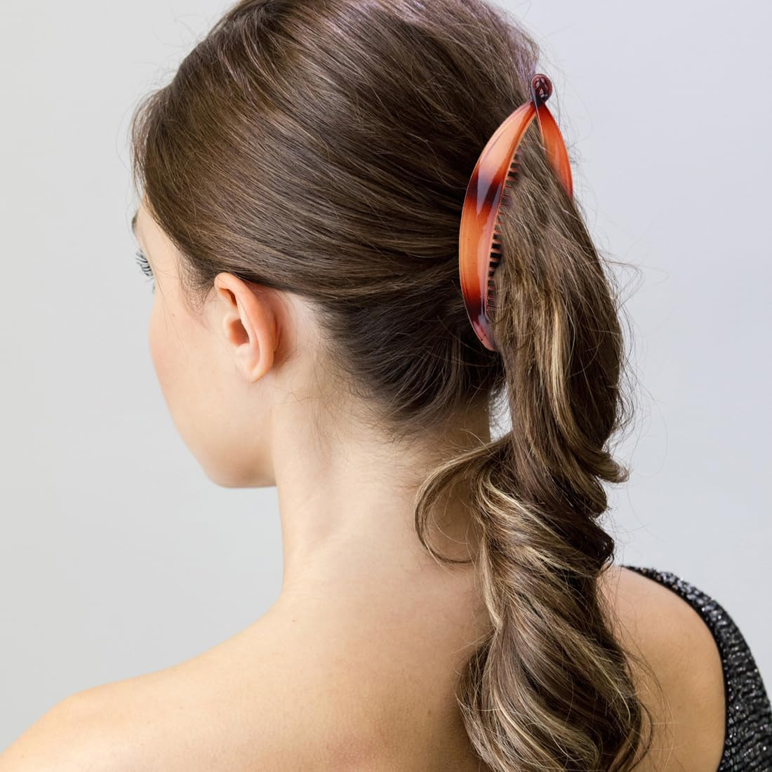 4 Pack Vintage Fishtail Hair Clips French Banana Clips Ponytail Fish Hair Clips for Long Curly or Straight Hair image number 1