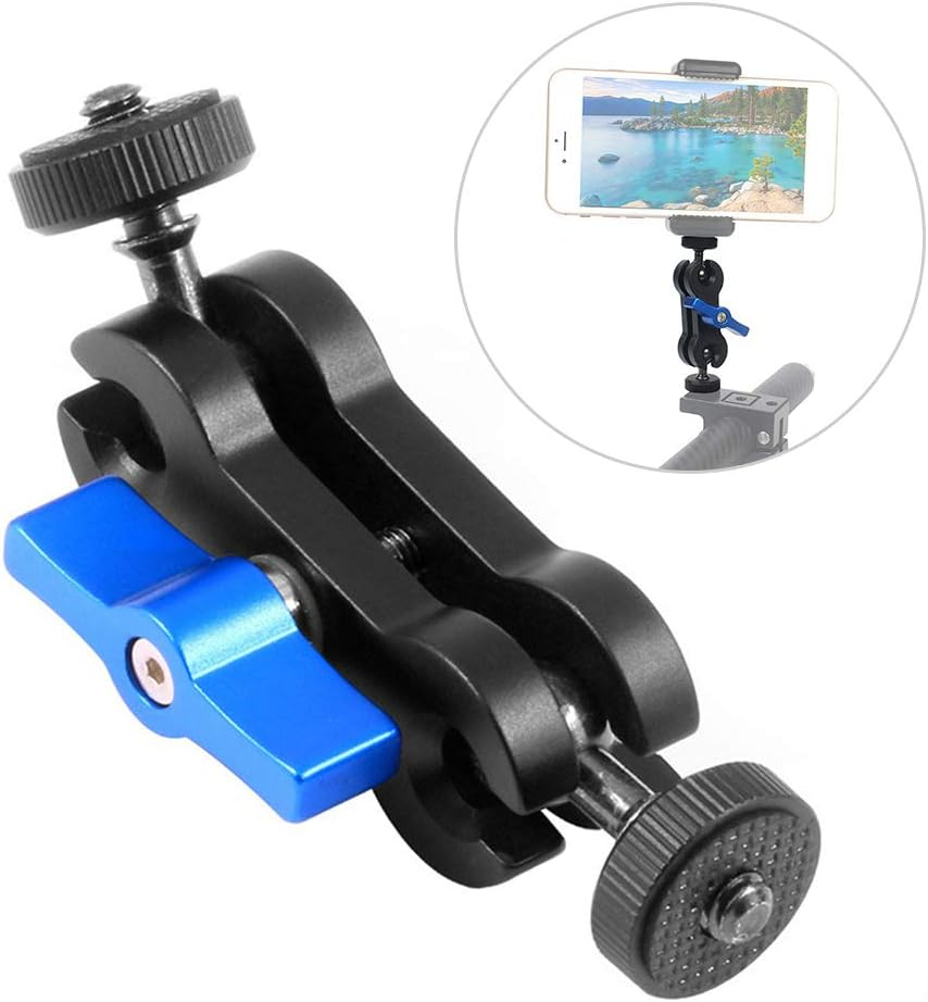 Zjchao Magic Arm, Magic Arm Camera Mount with 360 Degree Mount, Anodised Aluminium Alloy, 1/4 Inch Screw Hole, Double Arm Mount, Camera Mount for DSLR Camera Phone