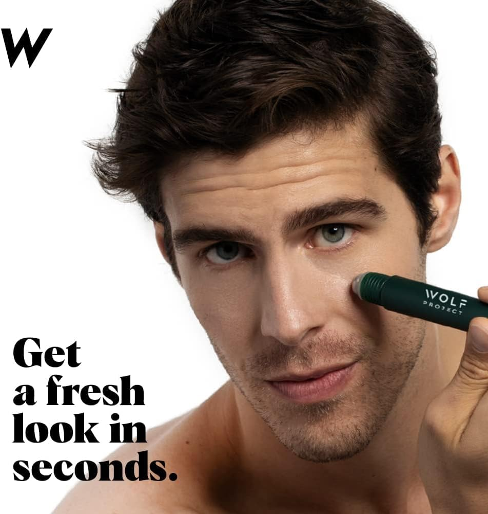 Wolf Project under Eye Roller with Caffeine, Vitamin C and Peptides - Energizing Eye Serum for Dark Circles and Puffiness, Fine Lines, Wrinkles - 0.5 Fl Oz (Pack of 1) image number 1