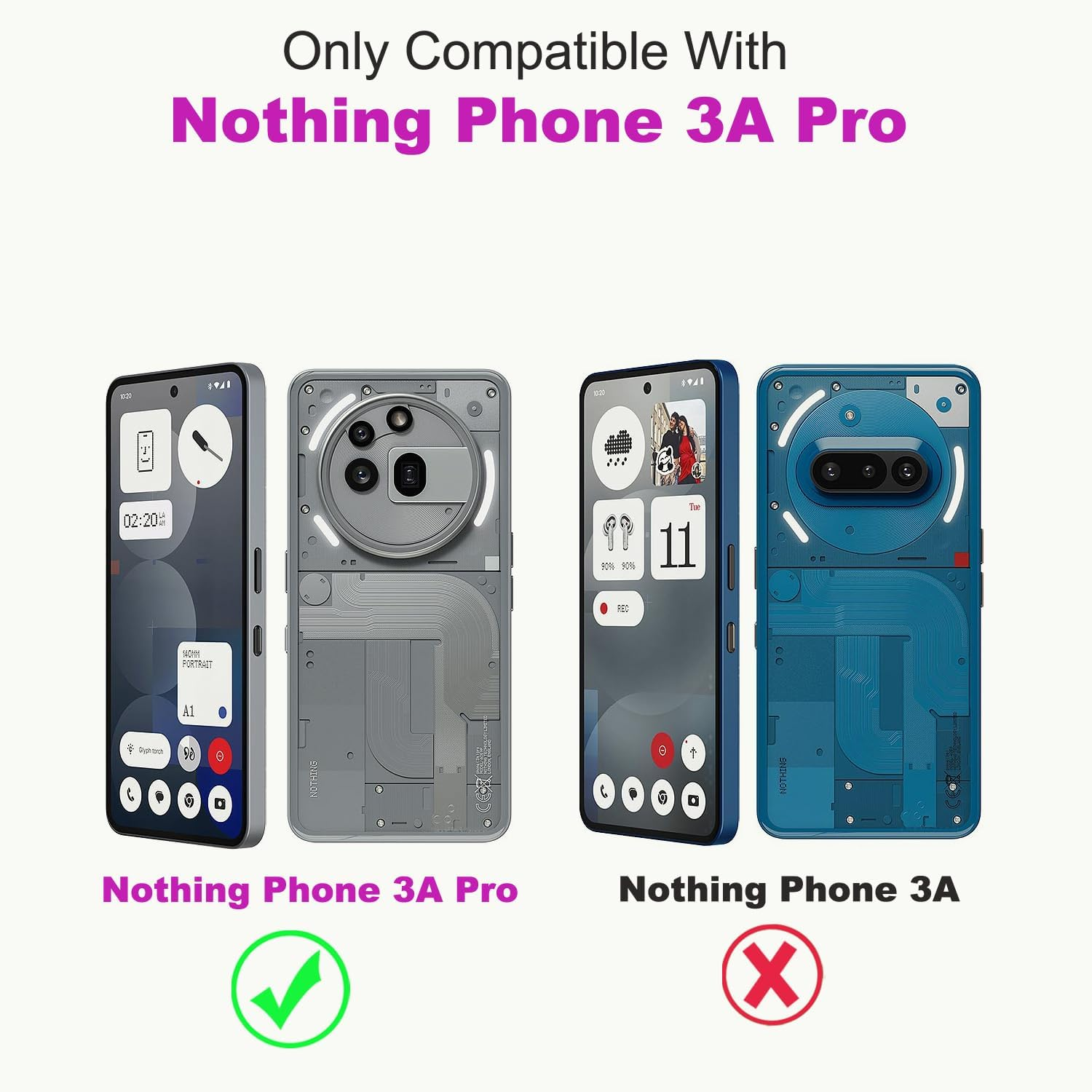 IUQXU for Nothing Phone 3A Pro Wallet Phone Case with Screen Protector [RFID Blocking] Leather Card Holder Kickstand Women Men Cell Phone Case for Nothing Phone3A Pro 3Apro 5G Black - Green image number 7