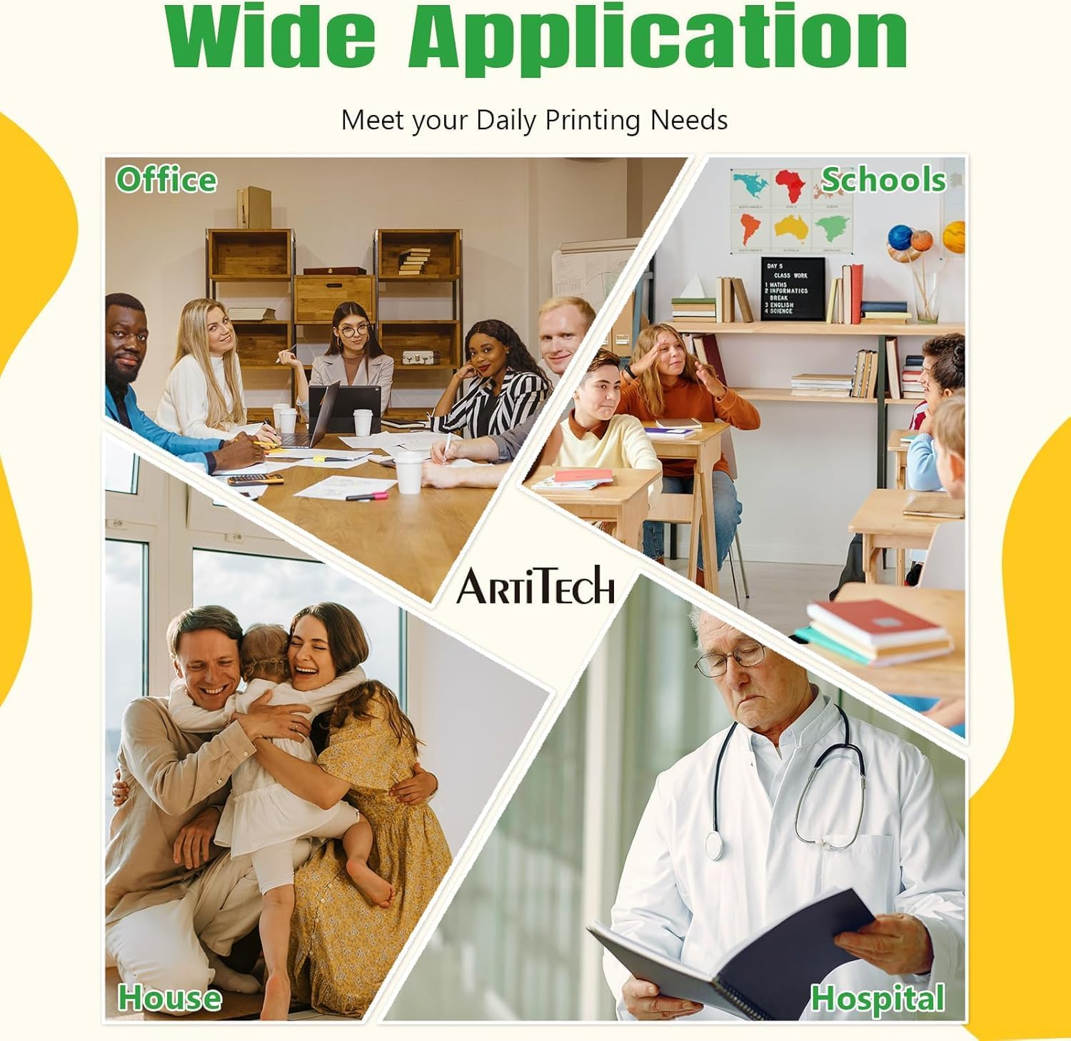 Artitech LC3337 Ink Cartridges Compatible for Brother LC 3337 Replacement for Brother MFC-J5945DW MFC-J6545DW MFC-J6945DW MFC-J5845DW Printer (1B 1C 1M 1Y) image number 1