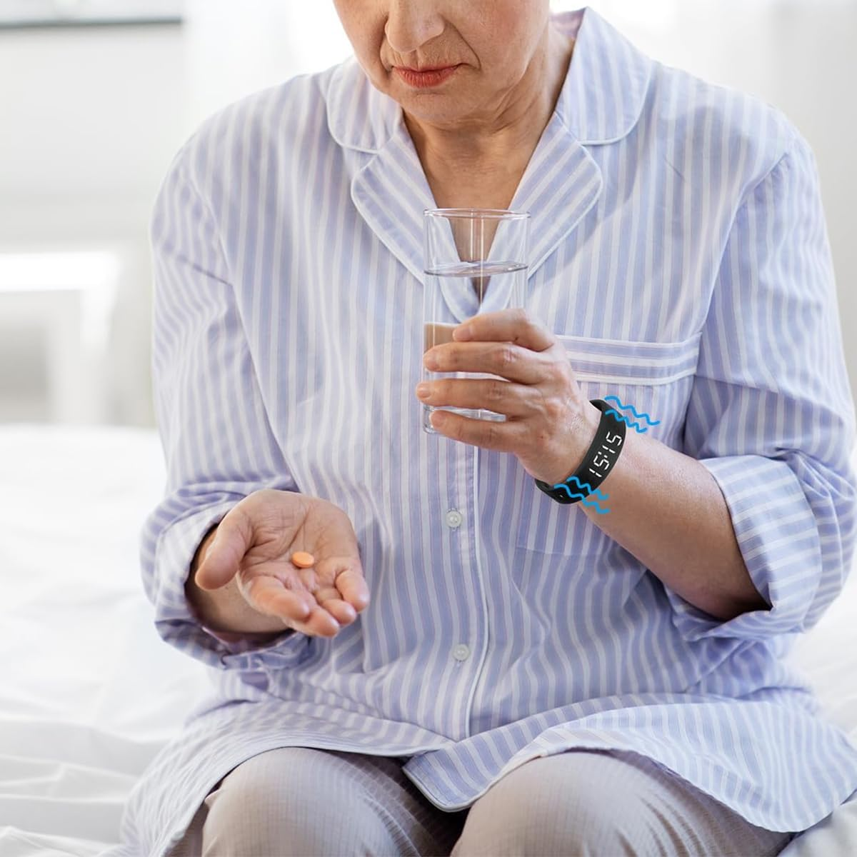 Gorise Vibrating Alarm Reminder - Rechargeable Pill Reminder with 3 Daily Alarms for Teens & Adults - Potty Training, Sport Watch image number 5