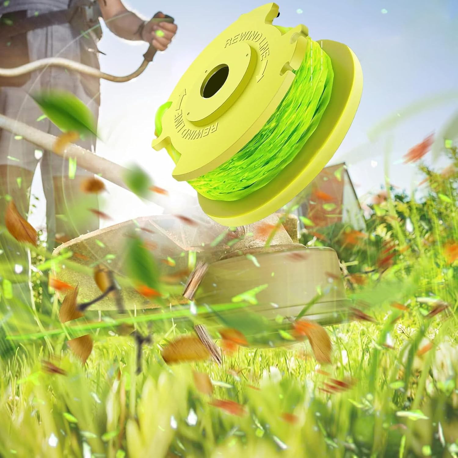 Replacement Trimmer String Set for Ryobi One Plus+, AC80RL3 Twisted String Trimmer Line, AC14HCA Cover Cap Compatible with Ryobi 18V, 24V, and 40V String Trimmers. image number 5