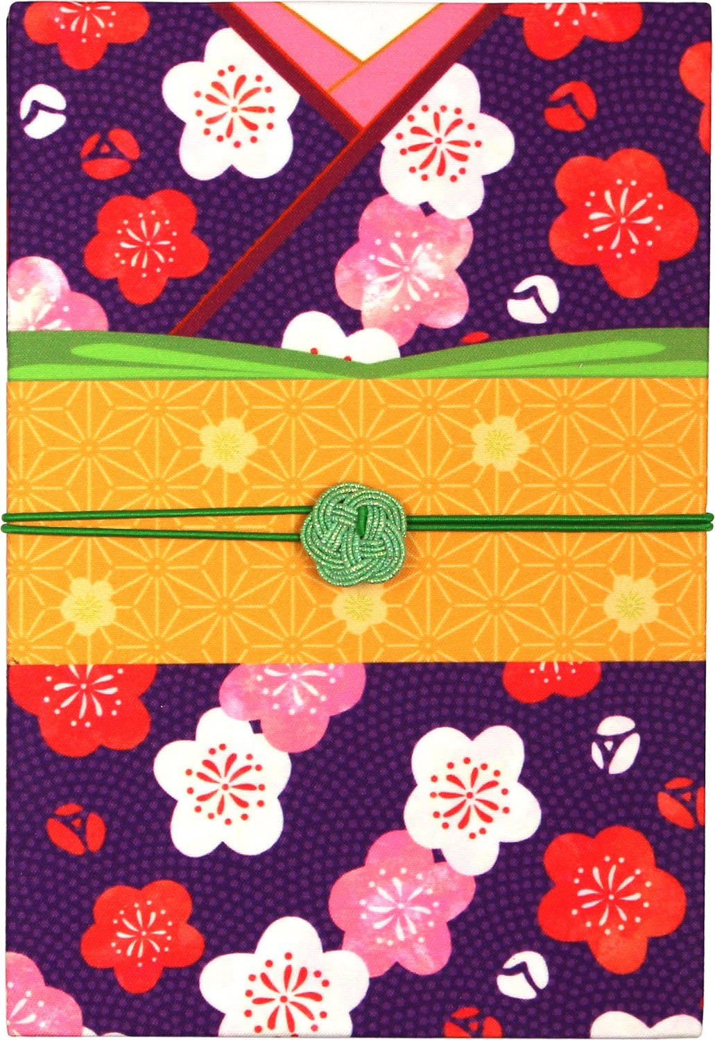 Goshuin Stamp Book (Large) Bellows Hannari Kimono Ume