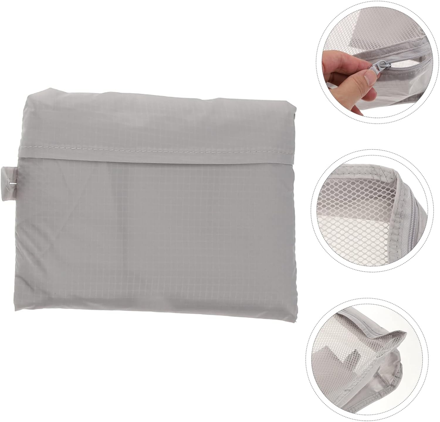 Minkissy Makeup Bag Cosmetics Storage Bag for Travel Use Simple Design Travel Pouch image number 5