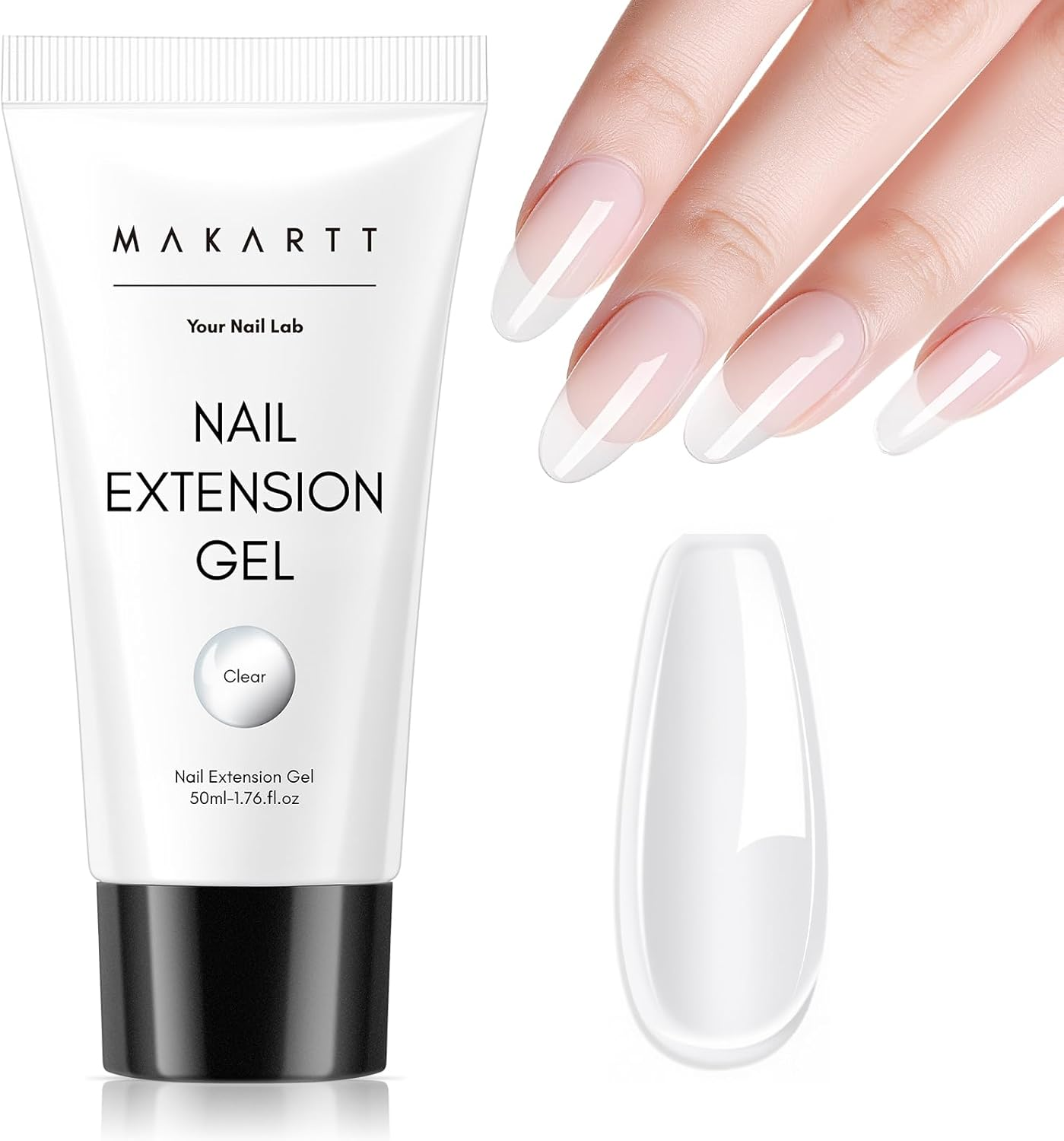Makartt P-21 Clear Poly Nail Gel 50ML 1.76Oz Builder Gel Nail Extension Gel Nail Enhancement Nail Thickening Tool