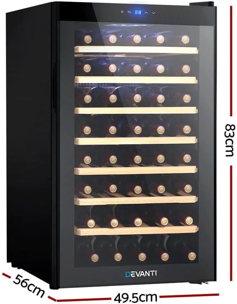 Devanti Wine Cooler Mini Fridge Organiser Compressor Fridges Tools & Gadgets Rack 51 Bottles image number 6