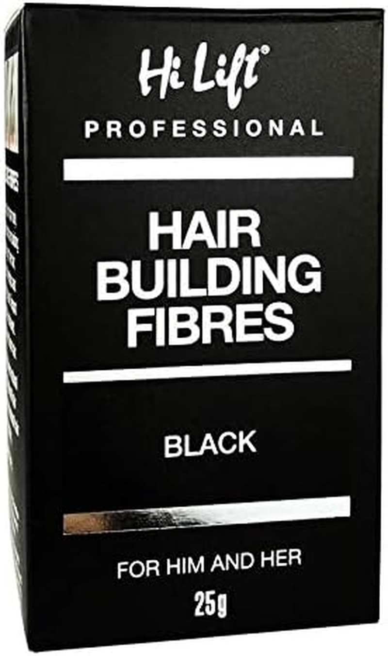 Hi Lift Professional Hair Bulding Fibres for Him and Her, Black 25 G