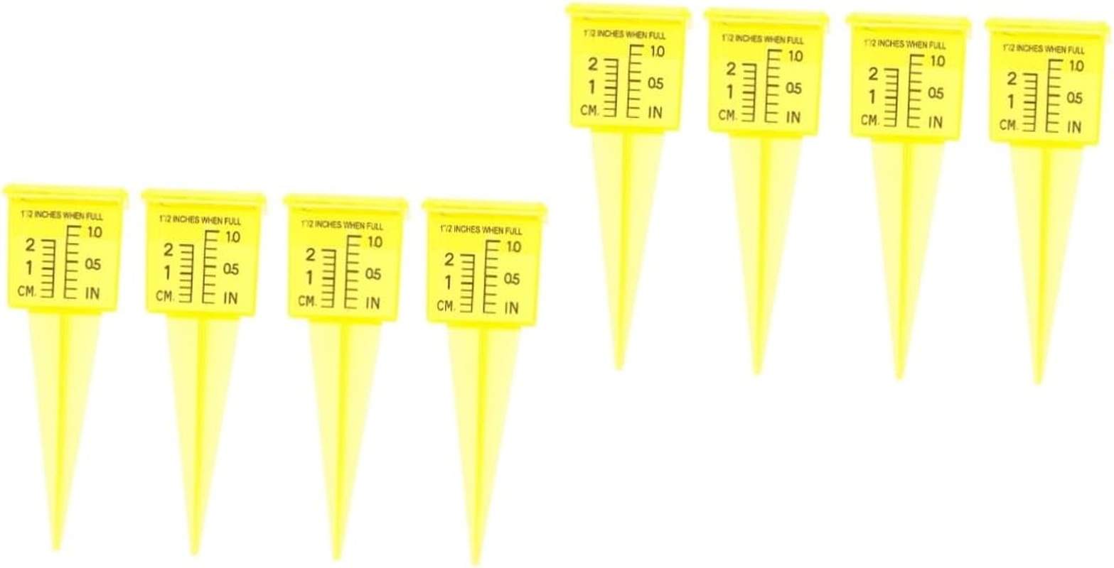 DOITOOL 3Sets Heavy Duty Outdoor Rain Gauge Plastic Sprinkler Gauge Rain Gauge Container for Accurate Rainfall Measurement 4Pcs*3