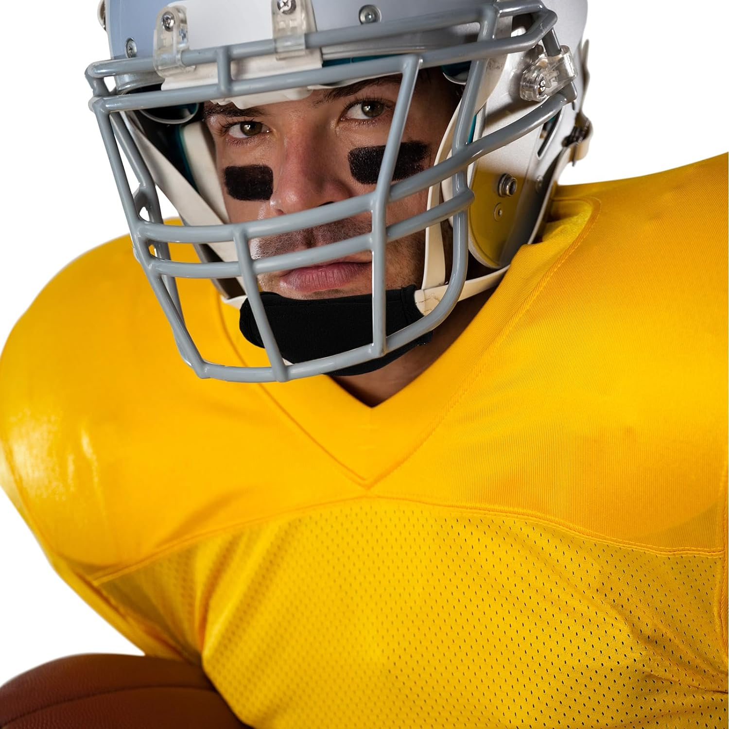 Libima 4 Pieces Small Size Football Chin Strap Cover Men'S Chin Strap Pad Helmet Pad image number 3