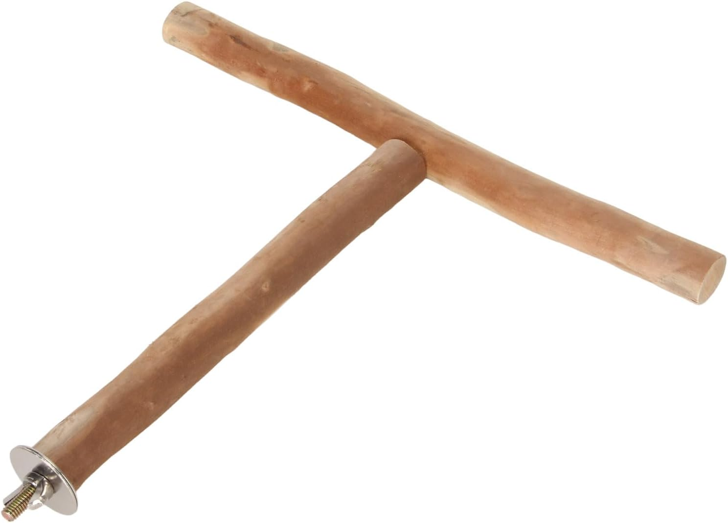 Training Climbing Toys T Shaped Wood Bird Perch Fun Palm Grinding Chewing Exercising Relieve Boredom Wooden Lovebird Stand for Bird Cage image number 4