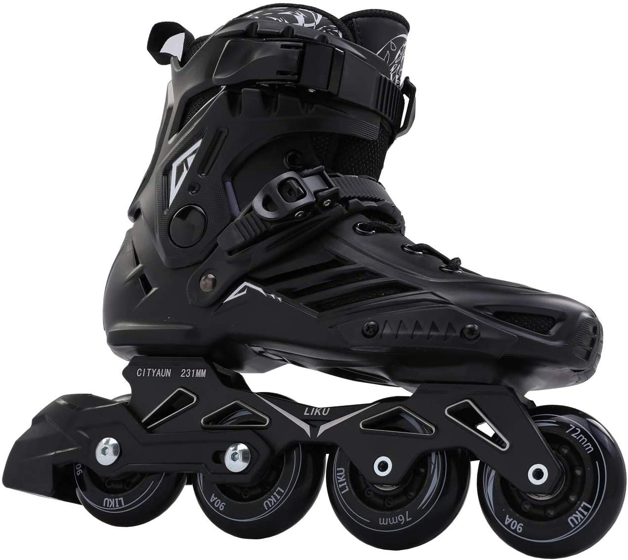 LIKU Black Professional Roller Inline Skates Unisex image number 6