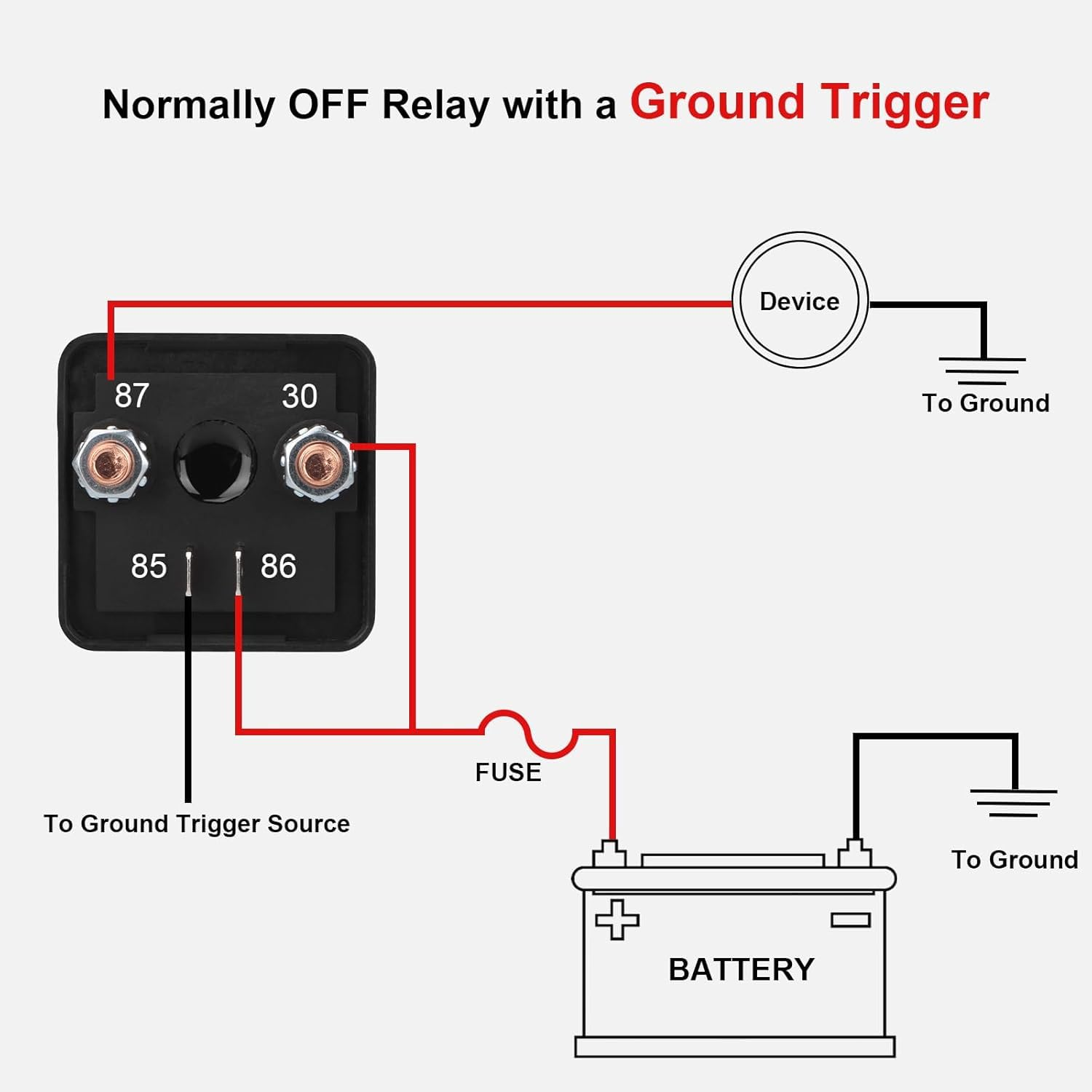 2Pcs DC 12V 100A Car Starter Relay Switch 2 Pin Terminals Car Power Relay Battery Cut-Off Relay Peak Load Automotive Truck Boat Camper image number 2