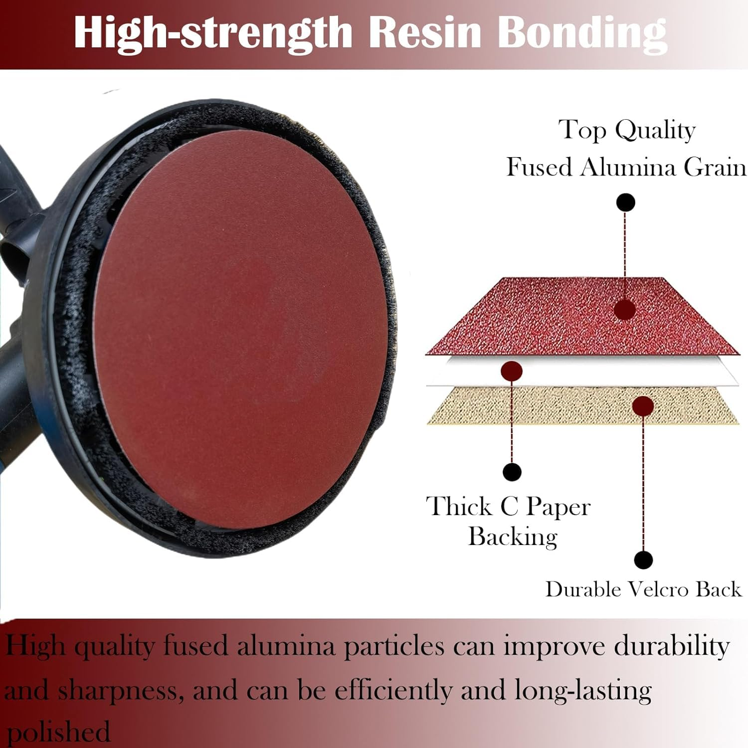 10 PCS 9 Inch 120 Grit Sanding Discs for Hand Radial Sander - 9" round Hook & Loop Sandpaper for Hand Sanding Tool, Aluminum Oxide Sander Disc for Hand Drywall Power Sander (120 Grits) image number 5