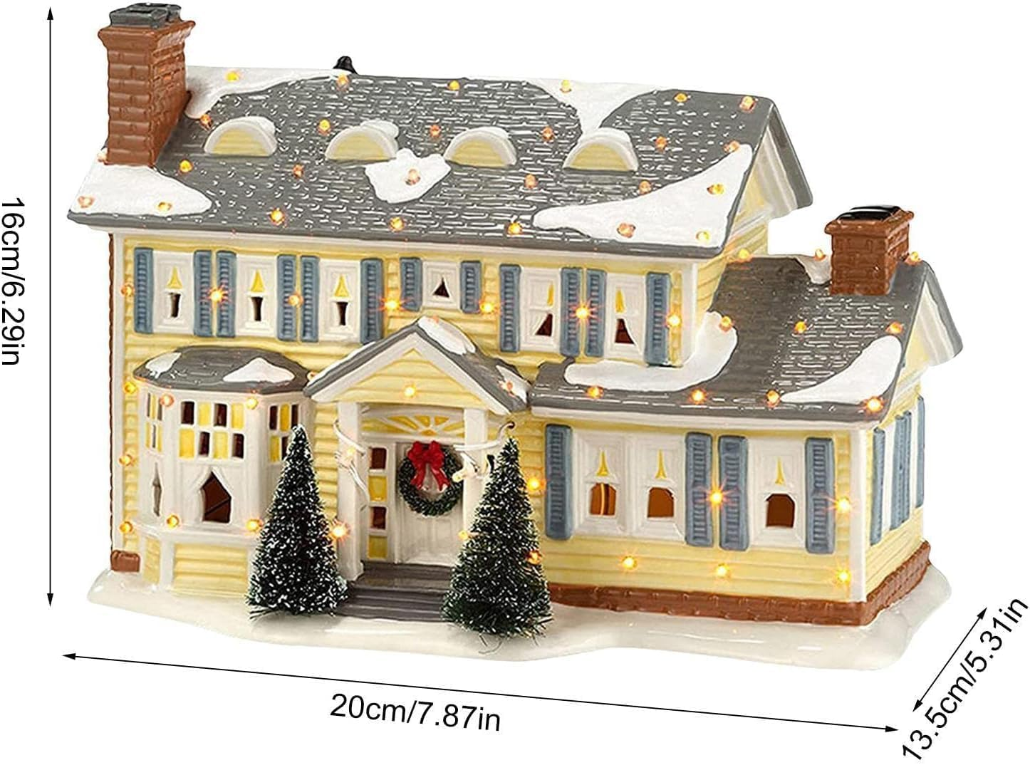 Santa House Village - 3D Resin Christmas Village for Home Decoration,Luminous Christmas Village Small Parts Decoration, Waterproof Country Street Scene Resin Ornament, Great Gift image number 5