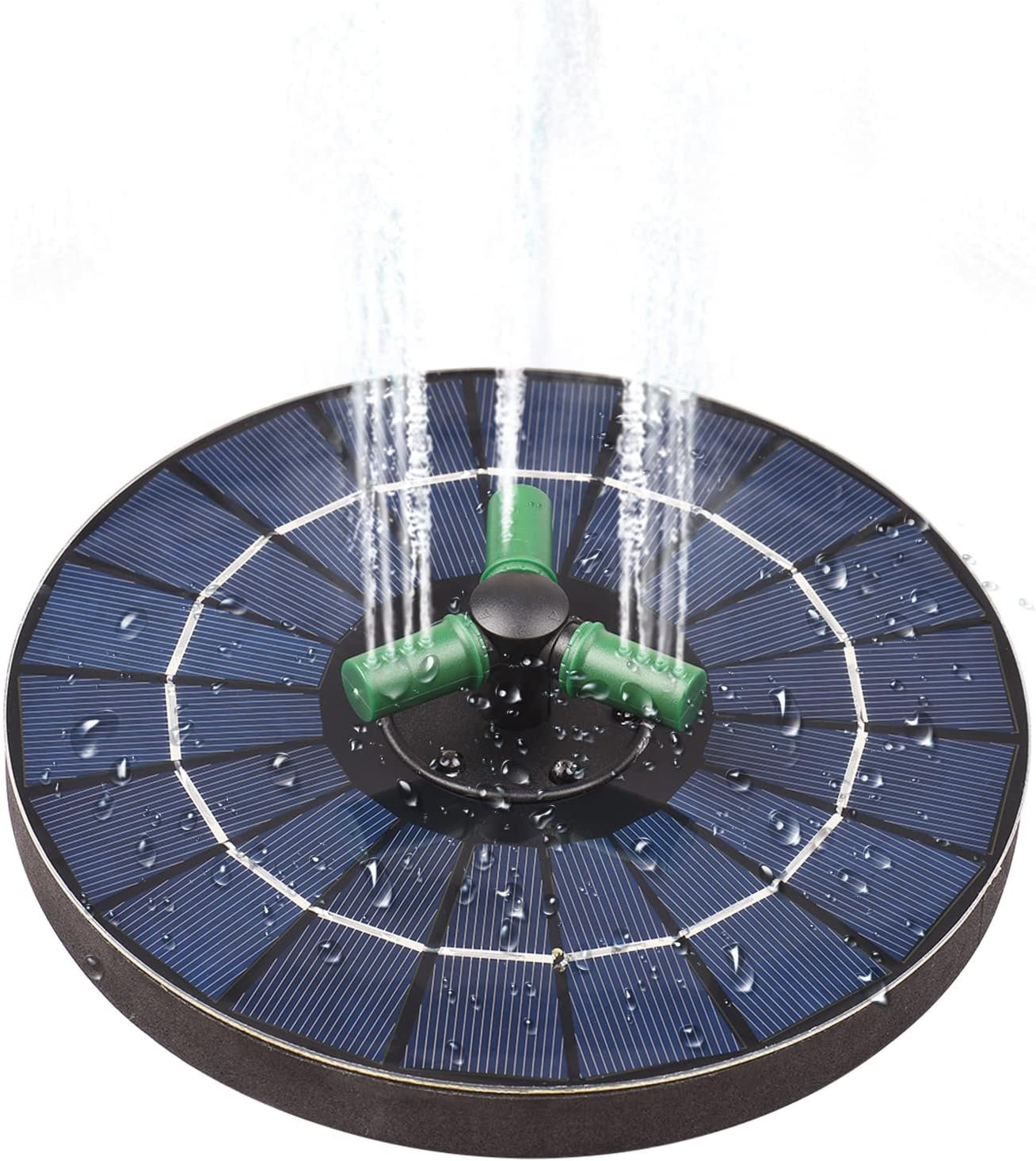 4W Colorful Solar Fountain Pump with 360&deg;Rotatable Nozzle RGB LED Light Solar Water Pump with Battery Free Standing Auto-Shut off Circle Fountain for Bath Garden Small Pond image number 4