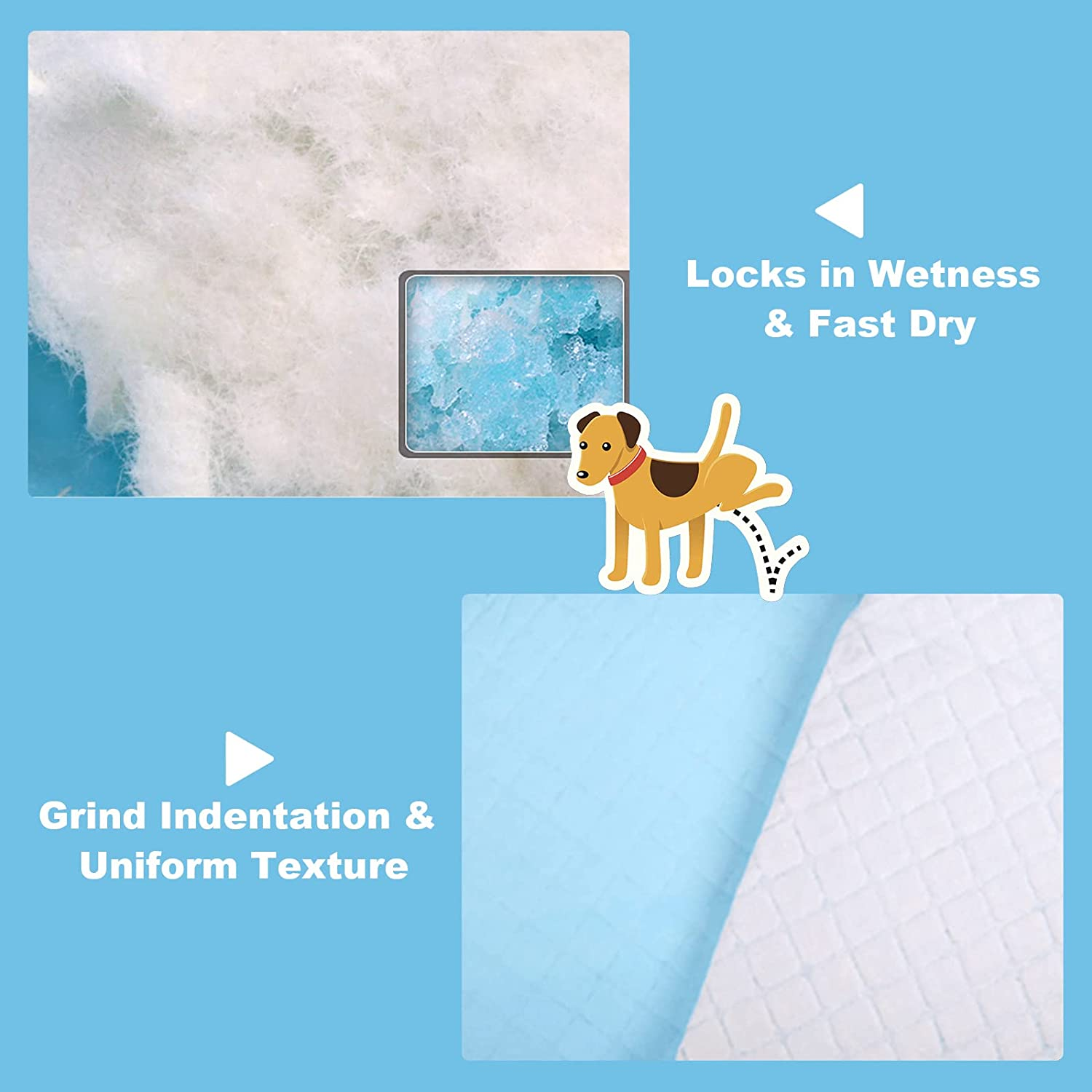 Costway 100Pcs Dog Training Pads, 75X90Cm Training Puppy Training Pads with Super Absorbent & Leak-Proof,Disposable Pet Piddle Pad and Potty Pads for Doggies, Puppies, Cats, Rabbits image number 1