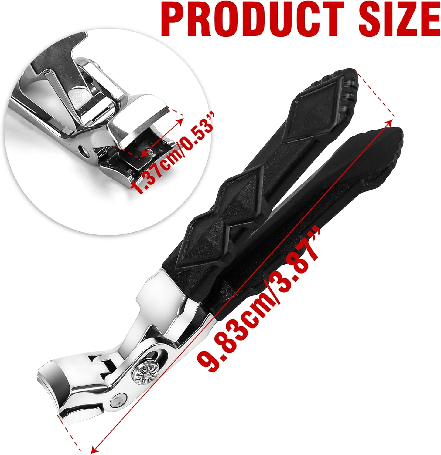 Pro Nail Clippers for Seniors with Thick Toenails - Long Handled Ergonomic Design for Fingernails and Toenails - Proclip Wide Jaw Opening with Large Angled Head