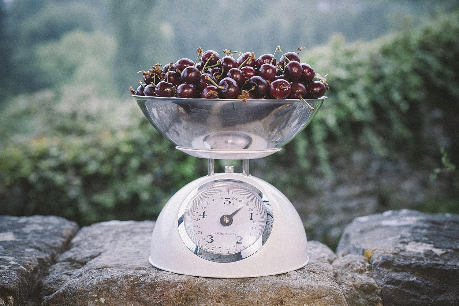 Lacor Retro Kitchen Scale with Stainless Bow, Stainless Steel, White, 30 X 30 X 30 Cm image number 1