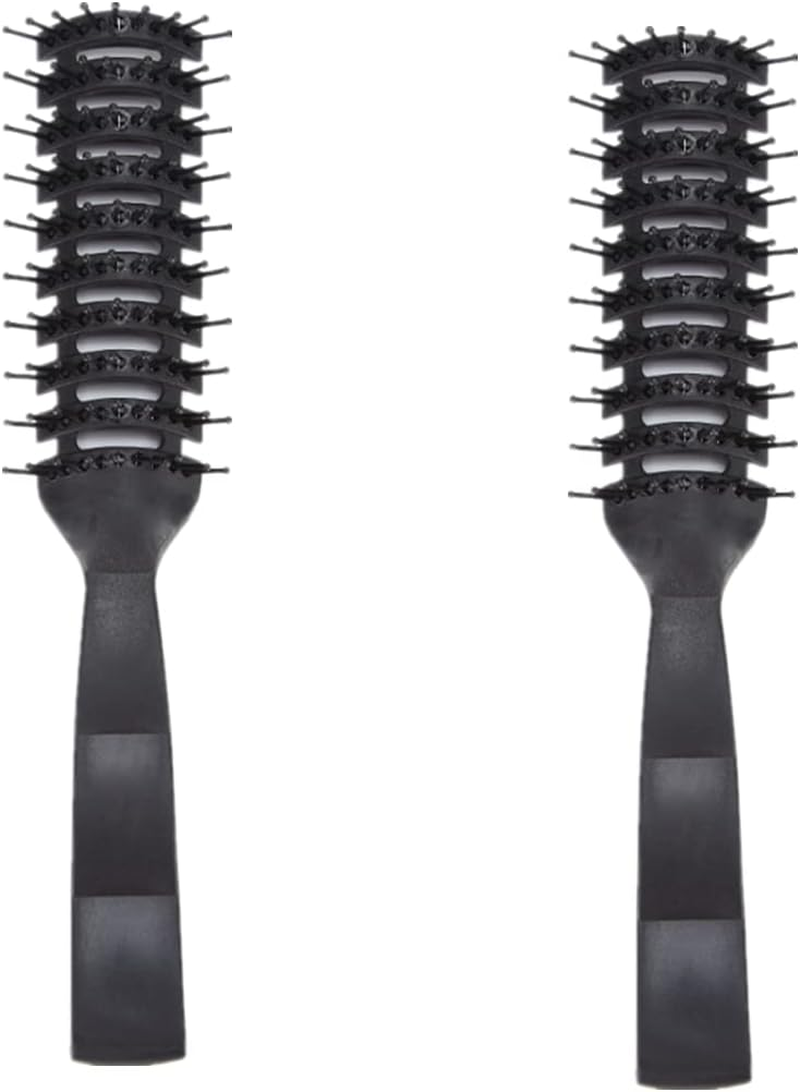 Pack of 2 Ventilated Detangling Brushes, Anti-Static Detangling Brushes, Styling Hair Brush Tool for Blow-Drying, Massage Hair Brush for Men and Women image number 1