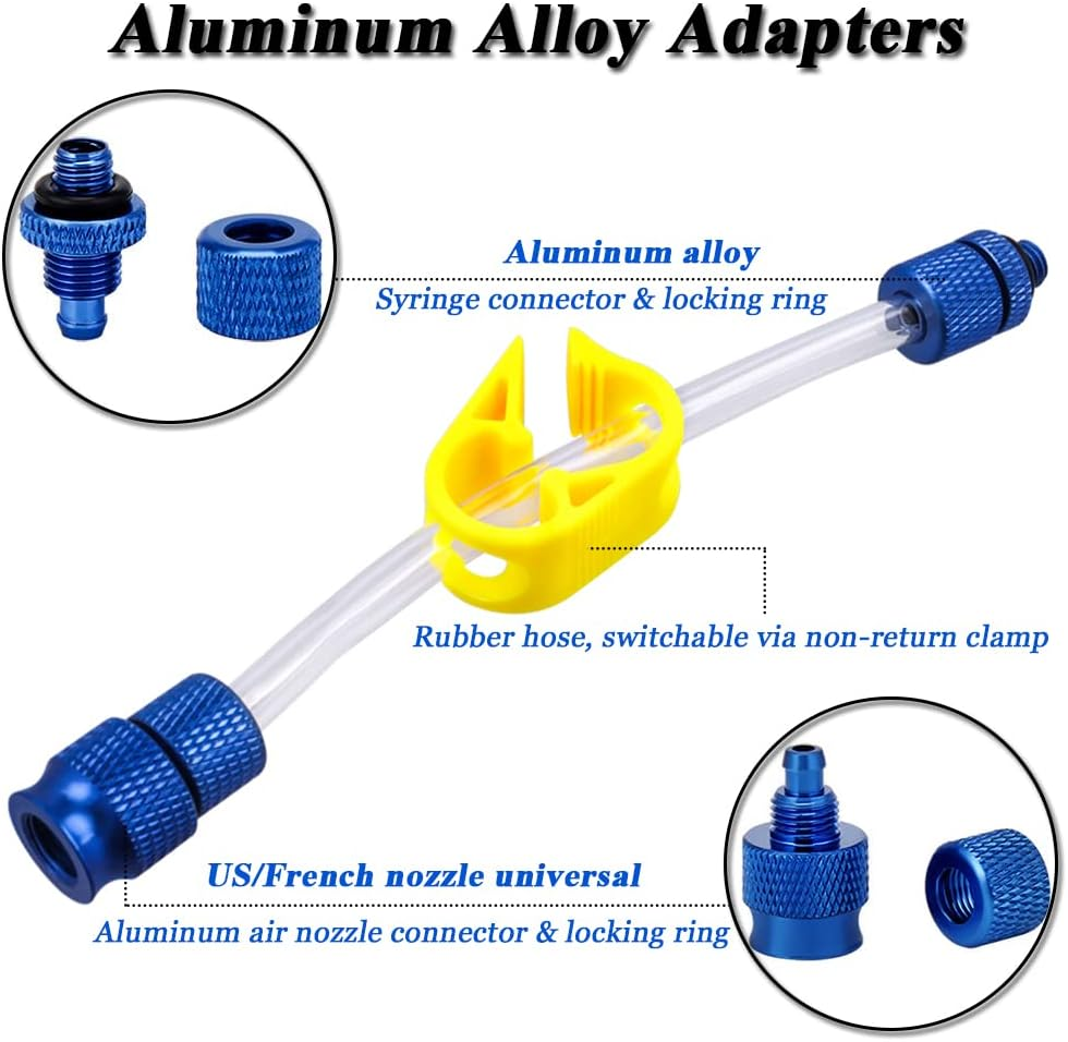 Bicycle Syringe Kit, Bicycle Tubeless Tire Liquid Injection Tool Set Bike Tire Tubeless Sealant Injector Syringe Rubber Hose Kit Mountain Bike MTB Bicycle Cycling Repairing Tools image number 2