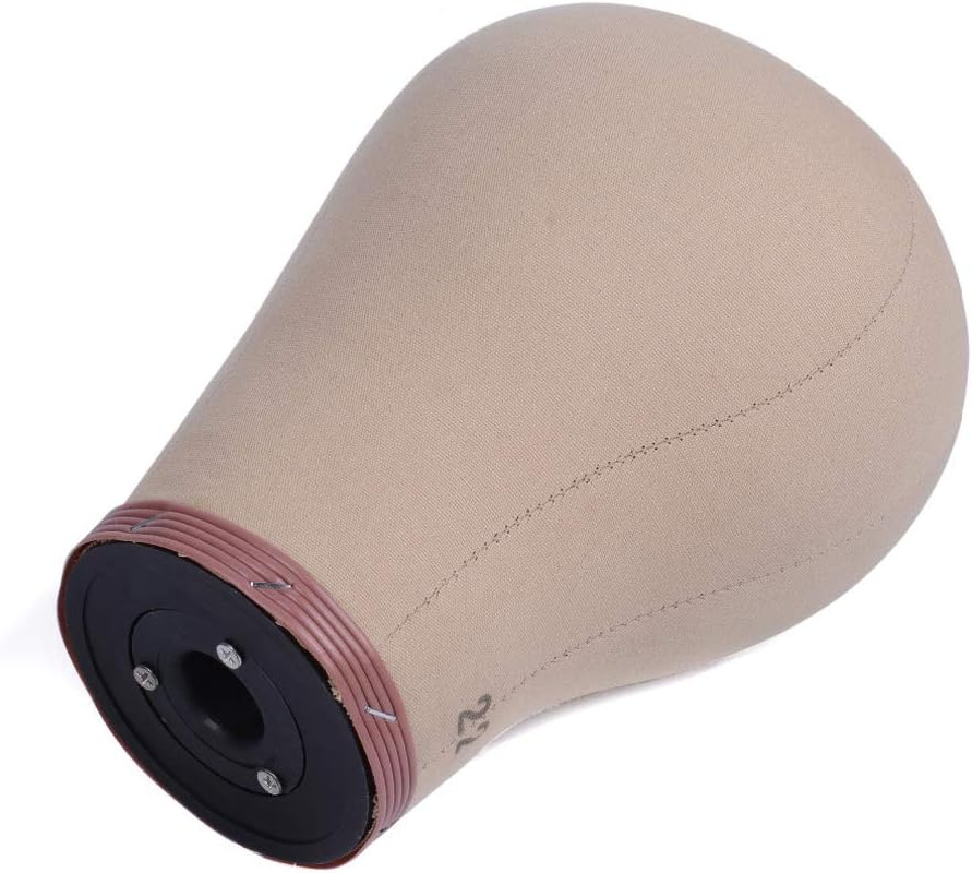 1 Piece 22 Inch Wig Head Cork Canvas Block Head Mannequin Head Wig Display Styling Manikin Head (22 Inch） image number 3