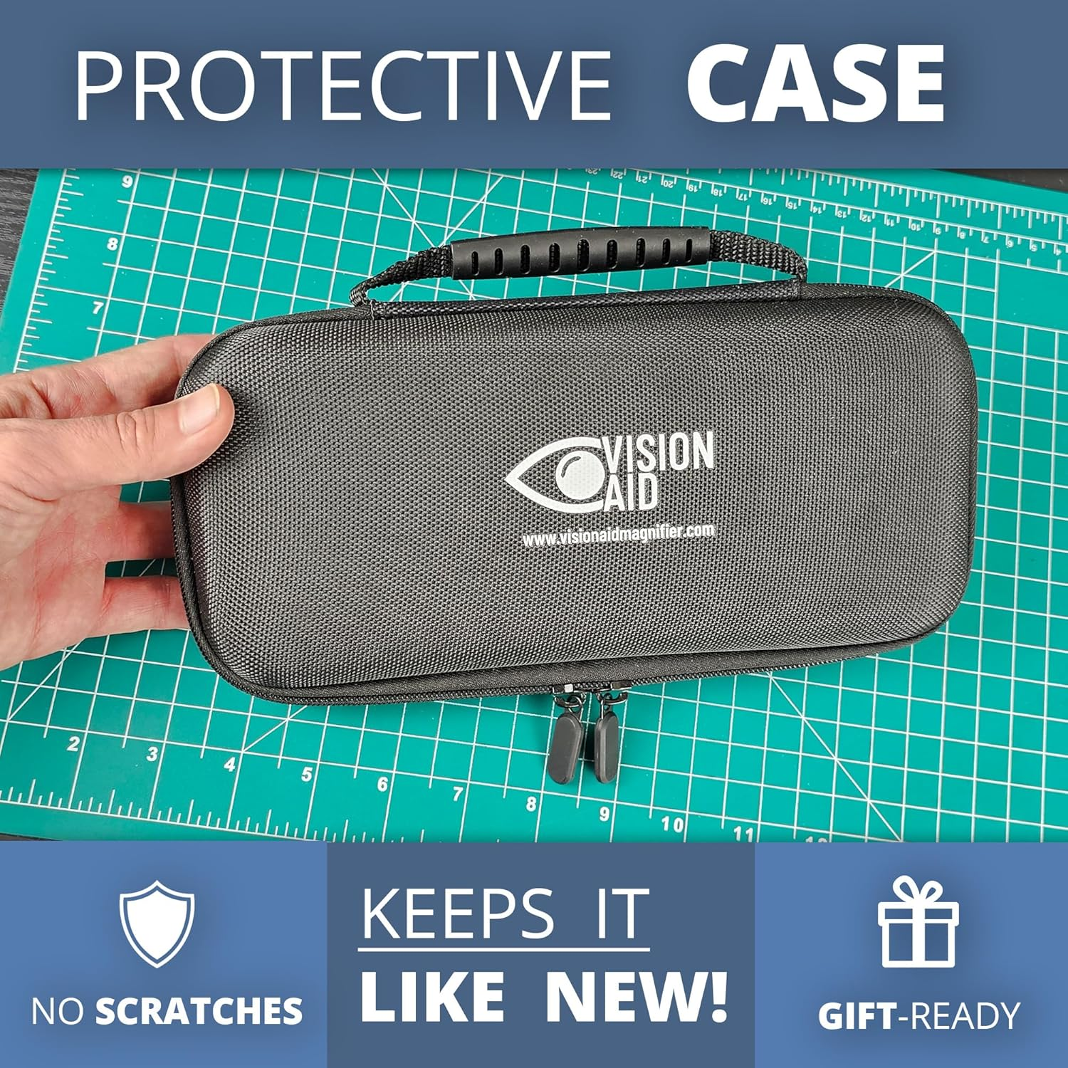 Vision Aid 30X Hands-Free Magnifying Glass with Ultra Bright 36 LED Light and a Storage Case | Magnifier Loupe for Jewelry Hobby Crafts Reading (USB Rechargeable - Deluxe Edition) image number 5