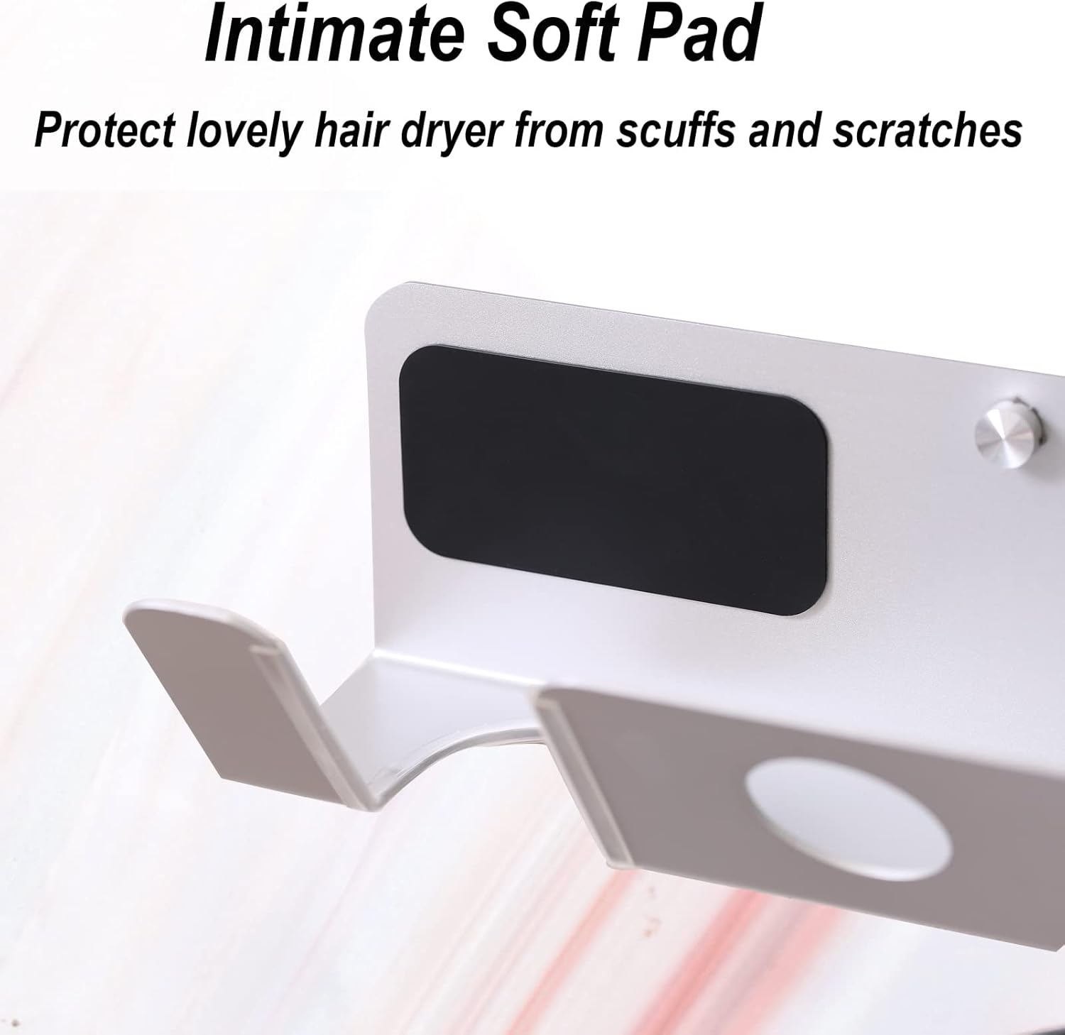 Hair Dryer Holder for Dyson Supersonic - Wall Mounted, Strong Magnetic Bracket Organizer for Attachments, Space-Saving Blow Hair Dryer Storage Shelf, Sturdy Bathroom Hair Care Tool Rack image number 2