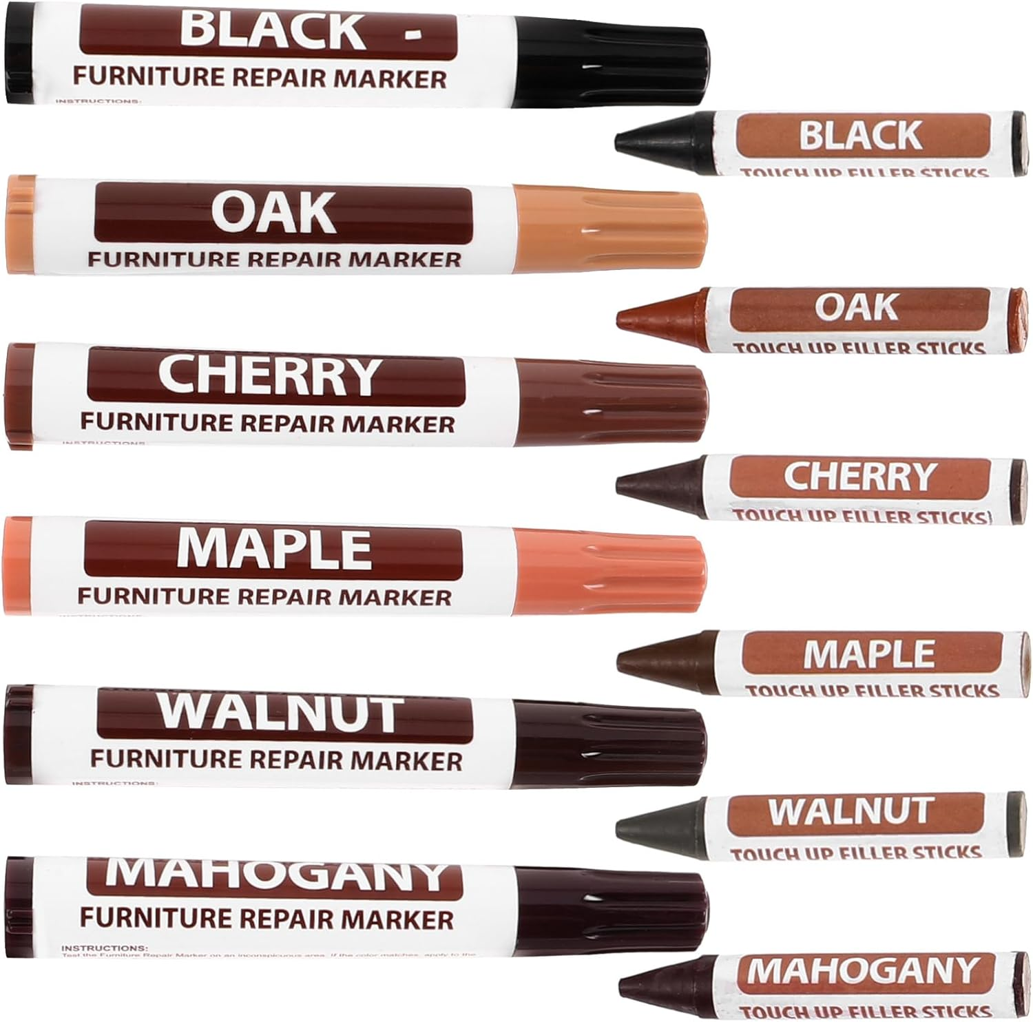 Luxshiny Furniture Marker for Wood Floor Repair Scratch Removal Kit Easy to Use