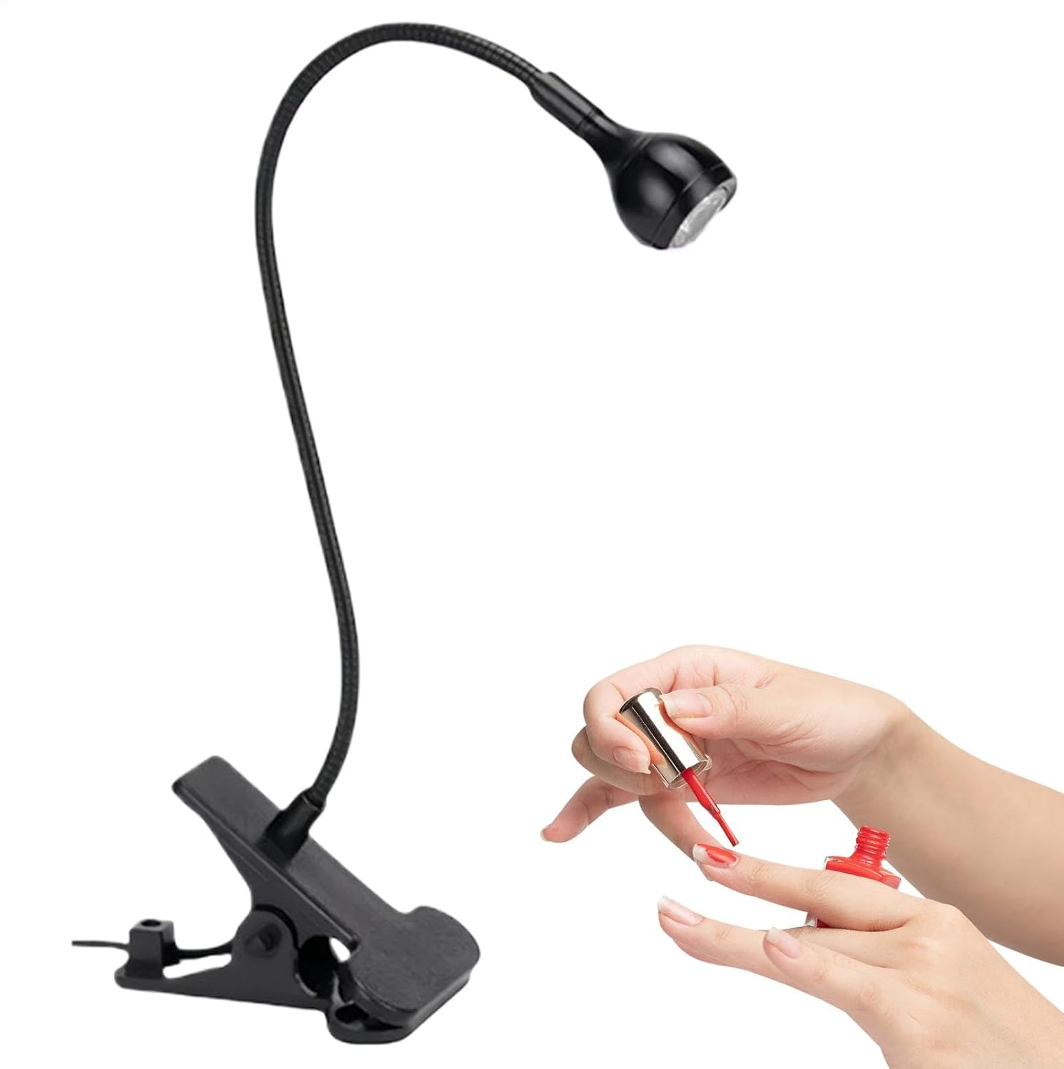 Galeyyu UV Light for Gel Nails | Clamp LED Nail Lamp Gooseneck UV Light for Nails - USB Manicure Dryer Nail Accessories for Women Girls, Home Salon Use