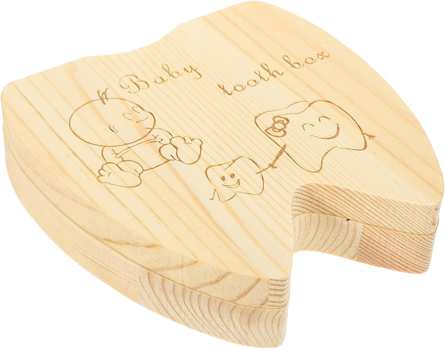 Boy Girl'S Milk Box Holder Tooth Fairy Box Wooden Tooth Keepsake Storage image number 6