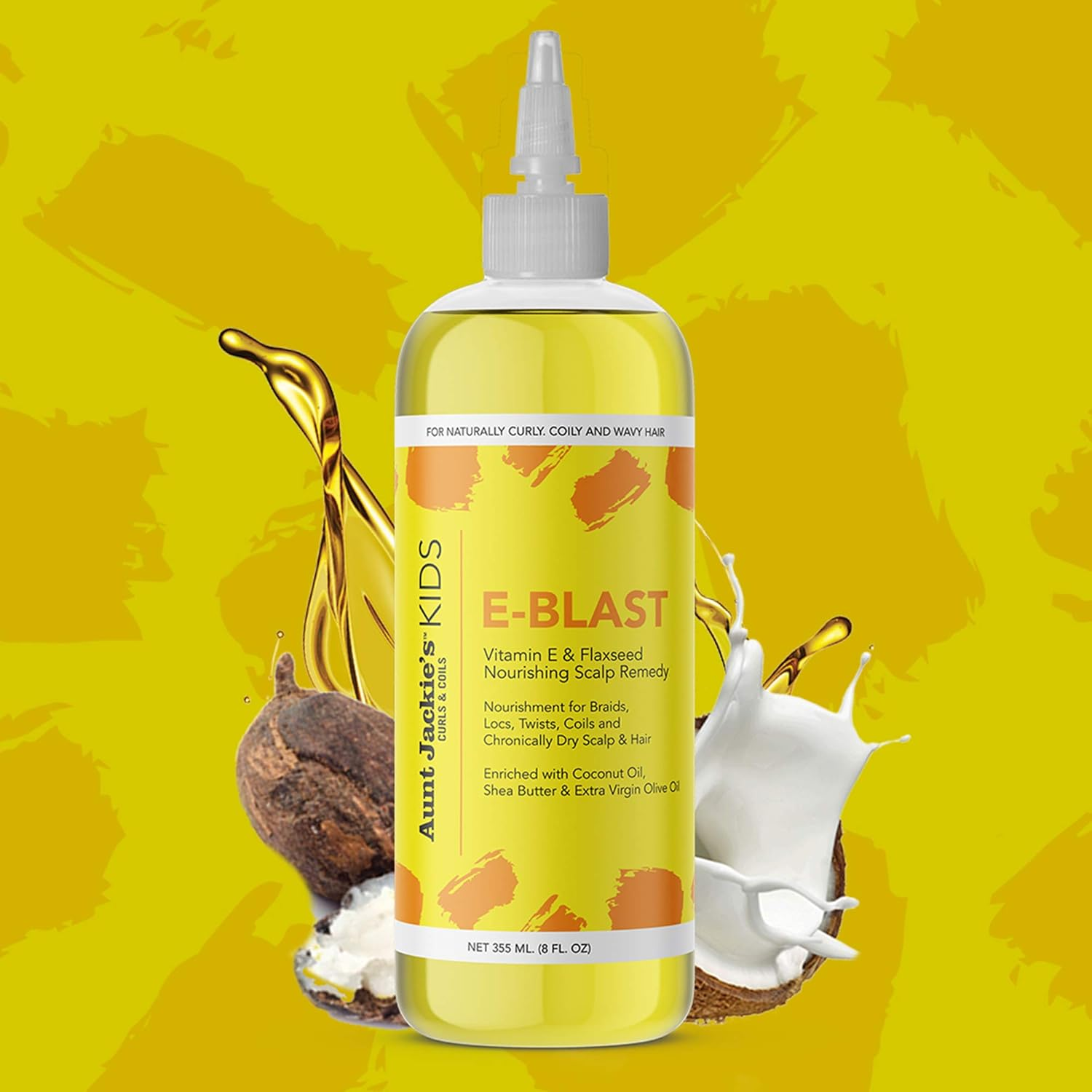 Aunt Jackie'S Girls E-Blast, Enriched with Vitamin E and Flaxseed, Nourishing Scalp Remedy, Great for Chronically Dry Scalp and Hair, 8 Ounce Spray Bottle image number 1