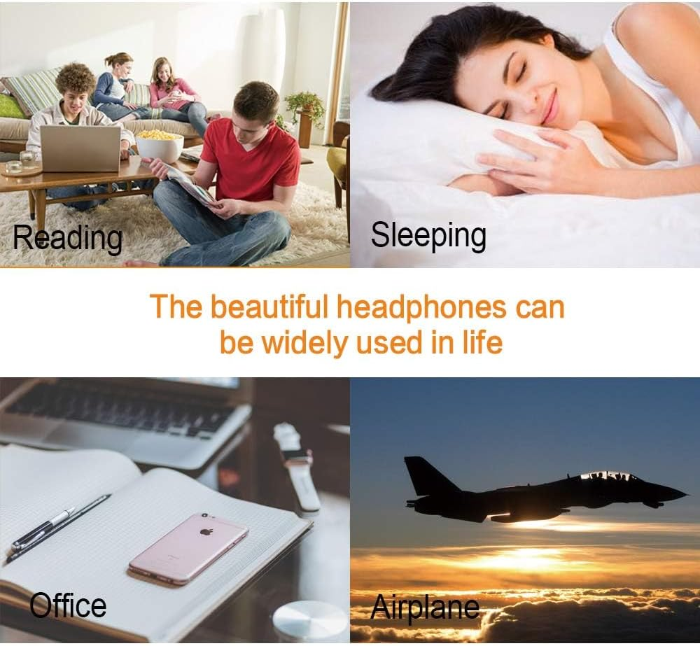 MAXROCK Sleep Earplugs - Noise Isolating Ear Plugs Sleep Earbuds Headphones with Unique Total Soft Silicone Perfect for Insomnia, Side Sleeper, Snoring, Air Travel, Meditation & Relaxation(Wh) (Blue) - Multicolor image number 6