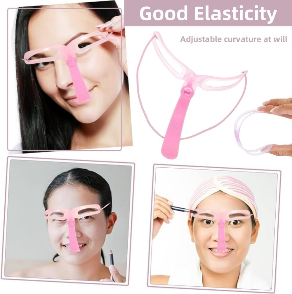Eyebrow Stencil Kit, 8 Styles with Handle and Strap, Reusable Shaping Templates, Washable image number 3