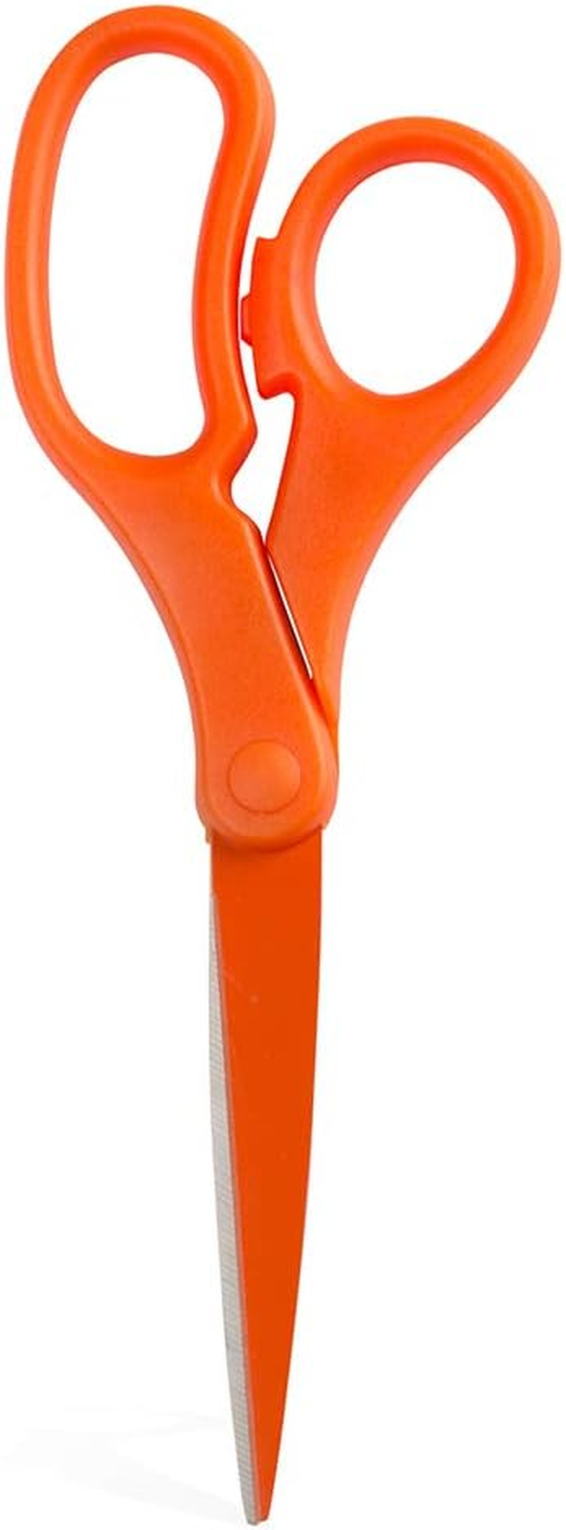 JAM PAPER Multi-Purpose Precision Scissors - 8 Inch - Orange - Ergonomic Handle & Stainless Steel Blades - Sold Individually - Blue image number 7