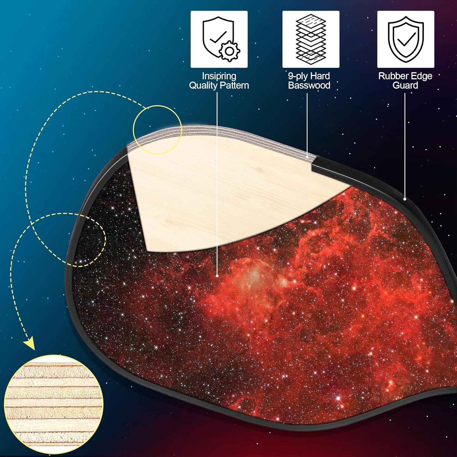 Pickleball Paddle Set of 2/4 Anti-Slip Sweat-Absorbing Grip with Pickleball Balls and Pickleball Bag, Pickleball Paddles for Beginners & Pros