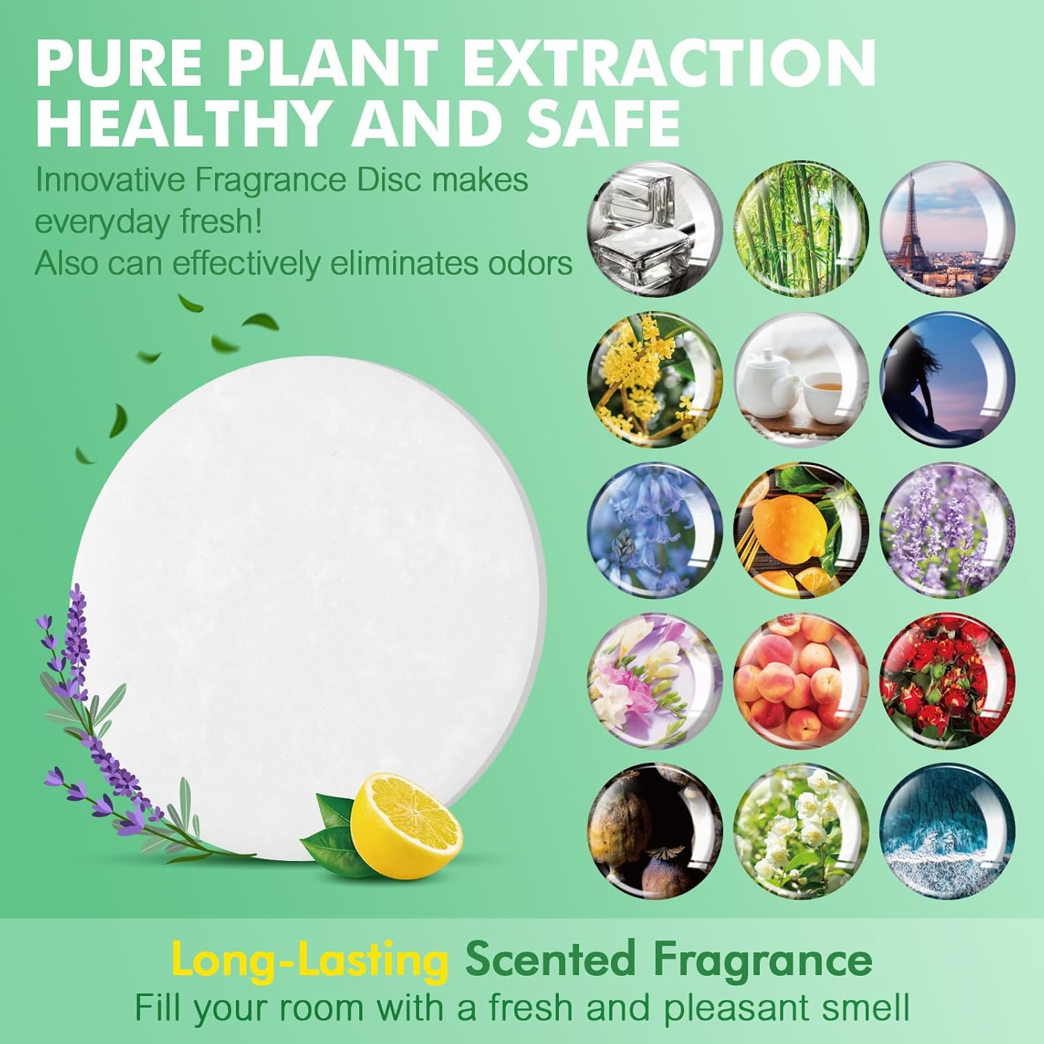 Leelosp 45 Pieces Towel Warmer Fragrance Disc 15 Fragrant Scents Fragrance Scented Pads Aromatherapy Tablets for Towel Warmer Home Fragrance Accessories, Fresh Aroma Stays for 30 to 60 Days image number 5