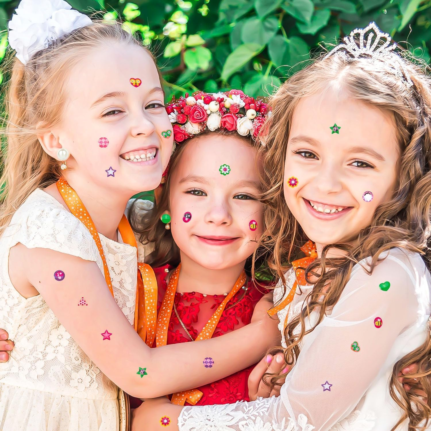 240PCS Sticker Earrings for Girls, Self Adhesive Glitter Craft Crystal Stickers， 3D Gems Girls Sticker Earrings image number 6