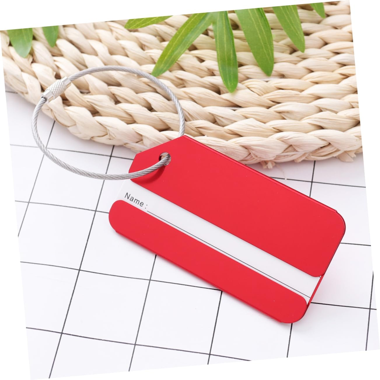 WRITWAA 30Pcs Aluminum Luggage Tags for Travel Fashion Baggage Tag Suitcase Handbag Name Travel Accessories