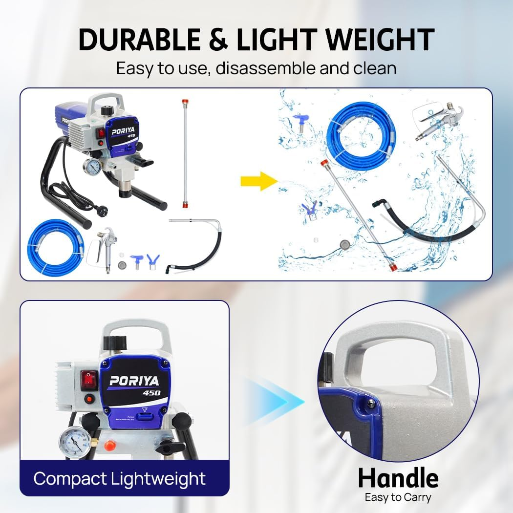 Airless Paint Sprayer High Pressure Airless Wall Paint Spray Gun 1700W image number 6