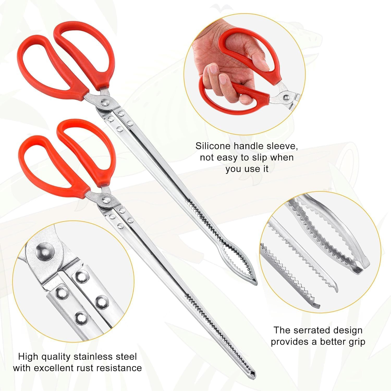 Anti-Skid Snake Feeding Tong Reptile Feeding Tong, 2Pcs Anti-Skid Stainless Steel Reptile Feeding Tong,Anti-Skid Stainless Steel Snake Feeding Tong,Anti-Skid Stainless Steel Snake Reptile Feeding Tong image number 6