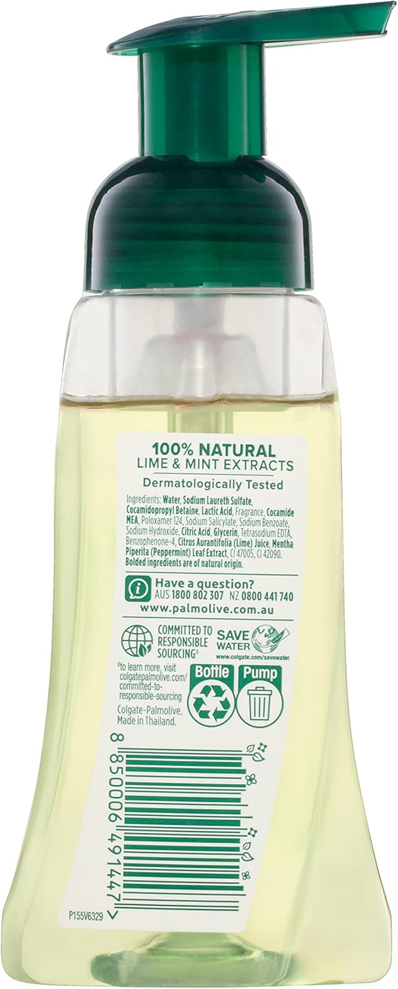 Palmolive Foaming Antibacterial Liquid Hand Wash Soap, 250Ml, Lime & Mint, Pump Dispenser Bottle, Easy to Refill, Foam Handwash (Pack of 3) image number 2